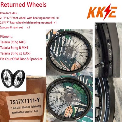 KKE 2.15*17/2.5*17  Wheels Rims Fit Talaria Sting MX3 / R MX4 E-moto CNC Hub