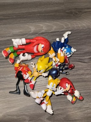 Sonic The Hedgehog Figure Lot Sega Jakks Sonic Tails Knuckles Metal Super Eggman