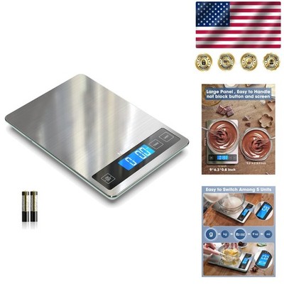 Precision Digital Scale for Cooking and Baking - 22lb Capacity, Stainless Steel