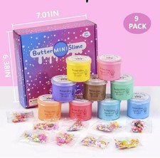 Fluffy Slime Kit 9 Pack Butter Slime for Girls Boys Cheap Slime Making Kit