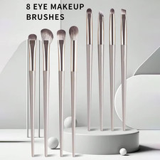 8Pcs Eye Makeup Brush Set – Eyeshadow, Eyebrow, Eyeliner & Blending Brushes