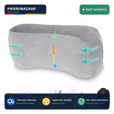 MzGro Back Lumbar Support Cushion - Soft Memory Foam Pillow for Pain Relief