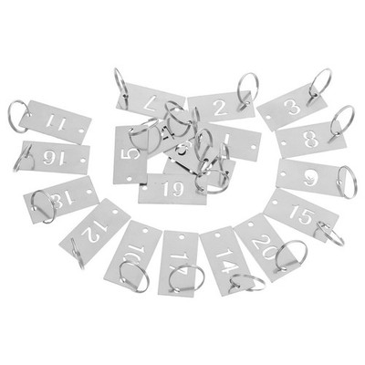20 Pcs Edelstahl-etiketten Schlüsselanhänger Aus Markierungs -Tags