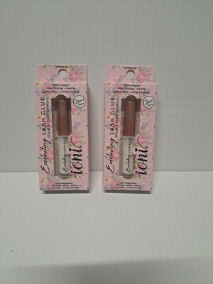 2pk IONI LASH GLUE PRECISE BRUSH FALSE LASHES QUICK DRY STRONG HOLD ADHESIVE LOT