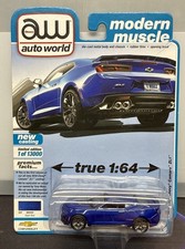 1/64 AUTO WORLD MODERN MUSCLE 2018 CHEVROLET CAMARO ZL1 BLUe Combined Shipping