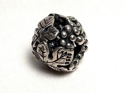 Trollbead 925S LAA Sterling Silver Grape and Leaf Bead Charm | eBay