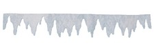 Winterdeko EISZAPFEN-GIRLANDE KLEIN. 2 Stück. Ca. 100x16cm. Aus SCHNEEWATTE, 1cm