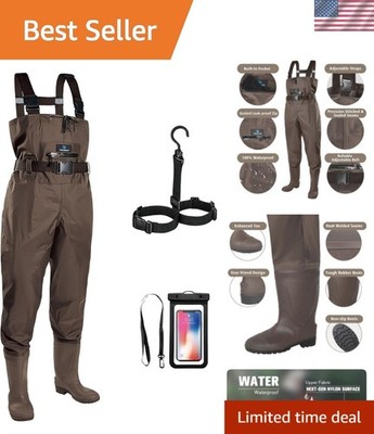 Waterproof & Breathable Chest Waders - Unisex Size M11 for Fishing & Hunting