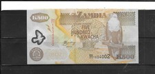 ZAMBIA #43e  2006 500 KWACHA VG CIRC POLYMER BANKNOTE MONEY CURRECNY NOTE