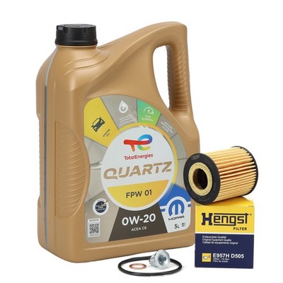 5L ORIGINAL Mopar TOTAL QUARTZ FPW 01 0W-20 Motoröl + HENGST Ölfilter für 1.5D