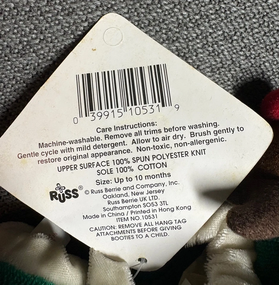 BOTINES DE NAVIDAD RUSS VINTAGE JINGLE BELL BEBÉS RENOS - (HASTA 10 MESES) Foto 4 de 4