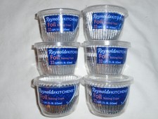 Set 6 tazze da forno in lamina Reynolds 2,5' 32 pezzi con fodere - NUOVE