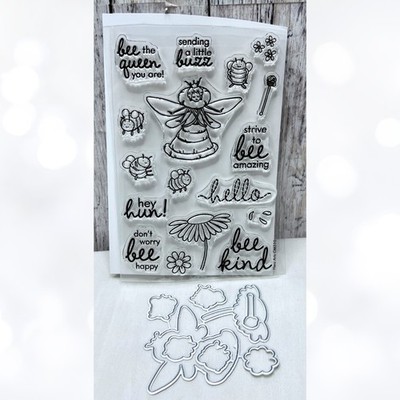 Hero Arts QUEEN BEE Rubber Stamps Dies