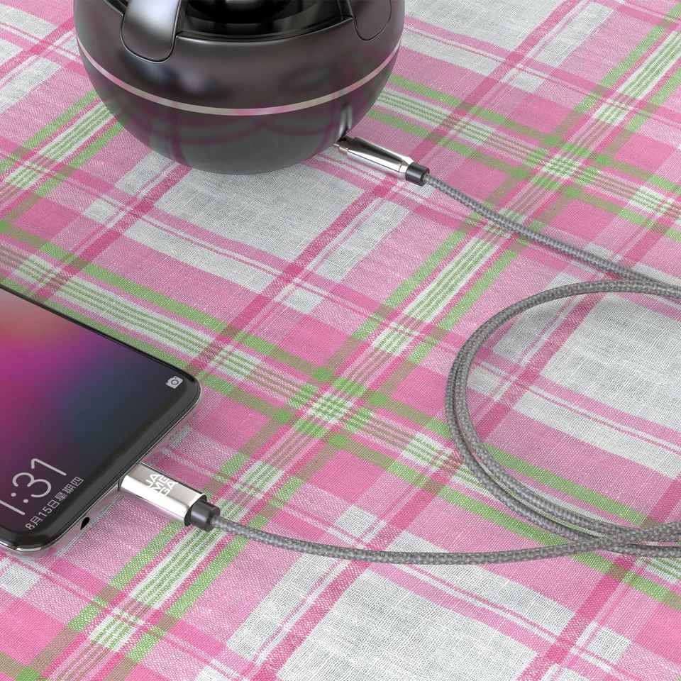 USB C Klinke Aux Kabel Typ C auf 3.5mm Klinkenkabel Nylon für Samsung braun - Bild 2 von 4