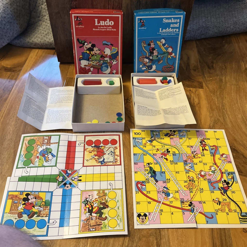 Rare Walt Disney (Mickey Mouse Ltd) Ludo & Snakes & Ladders Game Boards bundle - Image 2 of 4