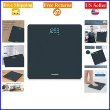 Blue Digital Bathroom Scale 0.1lb High Precision, 400lb Capacity, LED