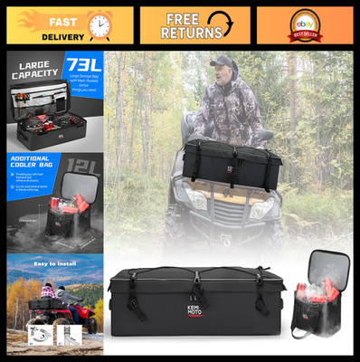 ATV Gear Bag for Front/Rear Rack - Water-Resistant Storage with Adjustable Divid