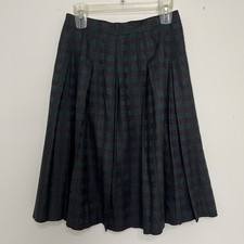 Pleated Plaid A-Line Skirt Women's 4 Academia Schoolgirl University Preppy