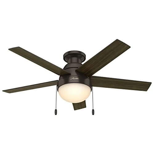 Hunter Anslee 46 Inch Low Profile Ceiling Fan with LED Light and Pull Chain C... - Picture 13 of 15