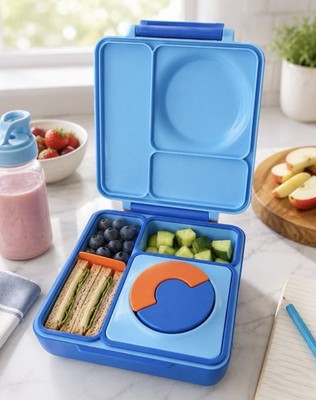 OmieBox Bento Lunch Box with Leakproof Thermos  - blue sky