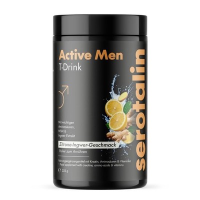 Active Men T Drink für Männer Magnesium Komplex Pulver mit Kreatin L Citrullin L