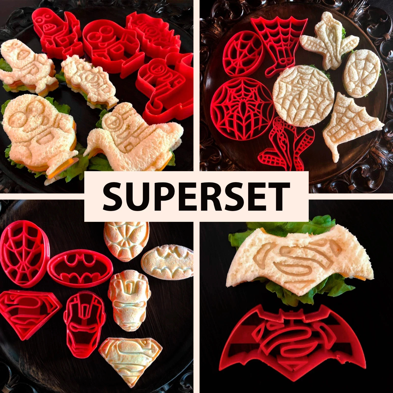 MINION & SUPERHERO Cookie and Sandwich Cutter Set by WNF GROUP