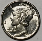 1930 Original Mercury Silver Dime Blazing Luster Commercial BU