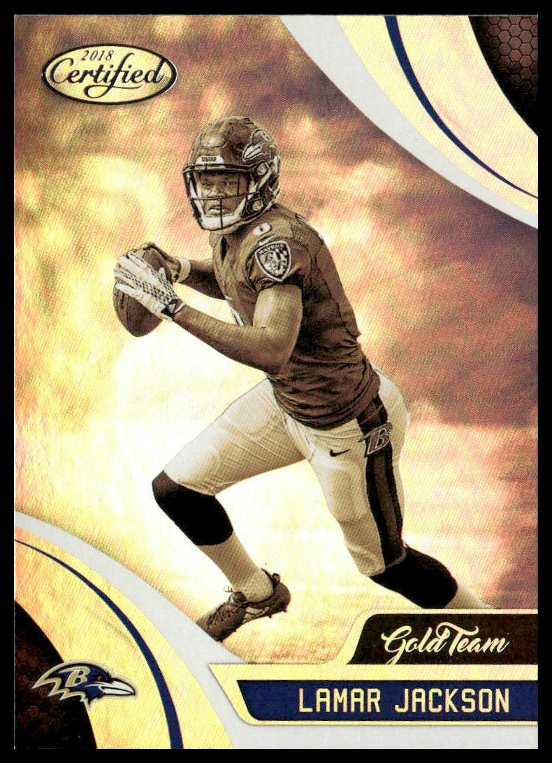 2018 Panini Certified #GT-LAJ Lamar Jackson Gold Team