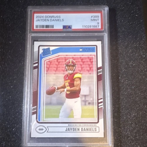 2024 Panini Donruss Rated Rookie Jayden Daniels #389 PSA 9 Commanders
