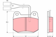 TRW GDB364 Kit de plaquettes de frein, frein à disque pour ALFA ROMEO