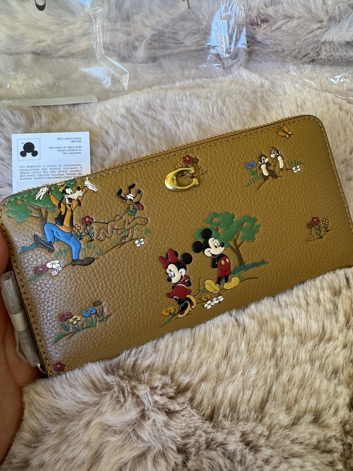 Disney X Coach Essential Accordion Zip Wallet Mickey Mouse And Friends CAE74 image 4