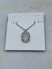 Kendra Scott Womens 21" Shanley Short Necklace Rhodium Over Brass/Crystal