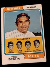 1974 Topps Baseball - #179 Yogi Berra - New York Mets Poor Condition 