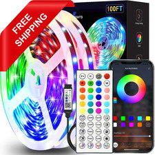 RGB LED Strip Lights 1-40M APP Remote USB Room Bed Lighting