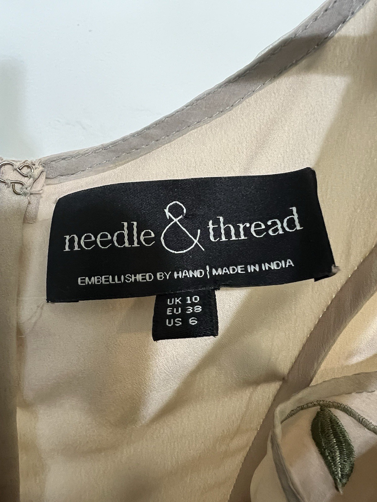 Needle & Thread Embroidered Floral Mesh Dress with Sleeveless Design