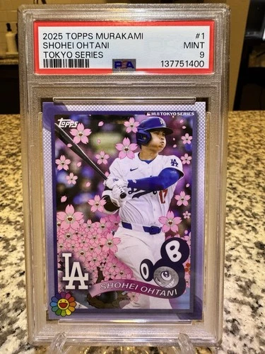 2025 TOPPS TAKASHI MURAKAMI + MLB WORLD TOUR TOKYO SERIES #1 SHOHEI OHTANI PSA 9