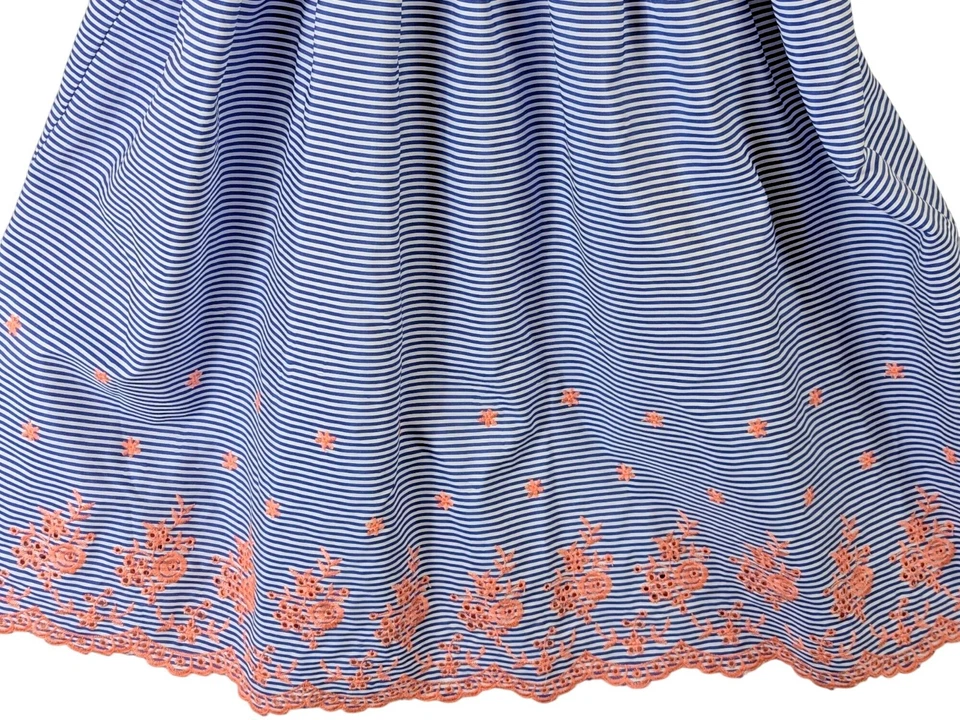 Vestido de Verano Iris & Ivy Niñas Talla 16 Azul Rayas Floral Dobladillo Playa Vacaciones Diversión Foto 3 de 4