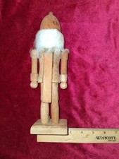 Vintage Unpainted Wooden Nutcracker   11 Arti...