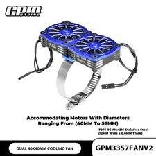 GPM 7075 Alloy 316 SST Dual 40X40mm Cooling Fan Ajustable For 40-56 Series Motor