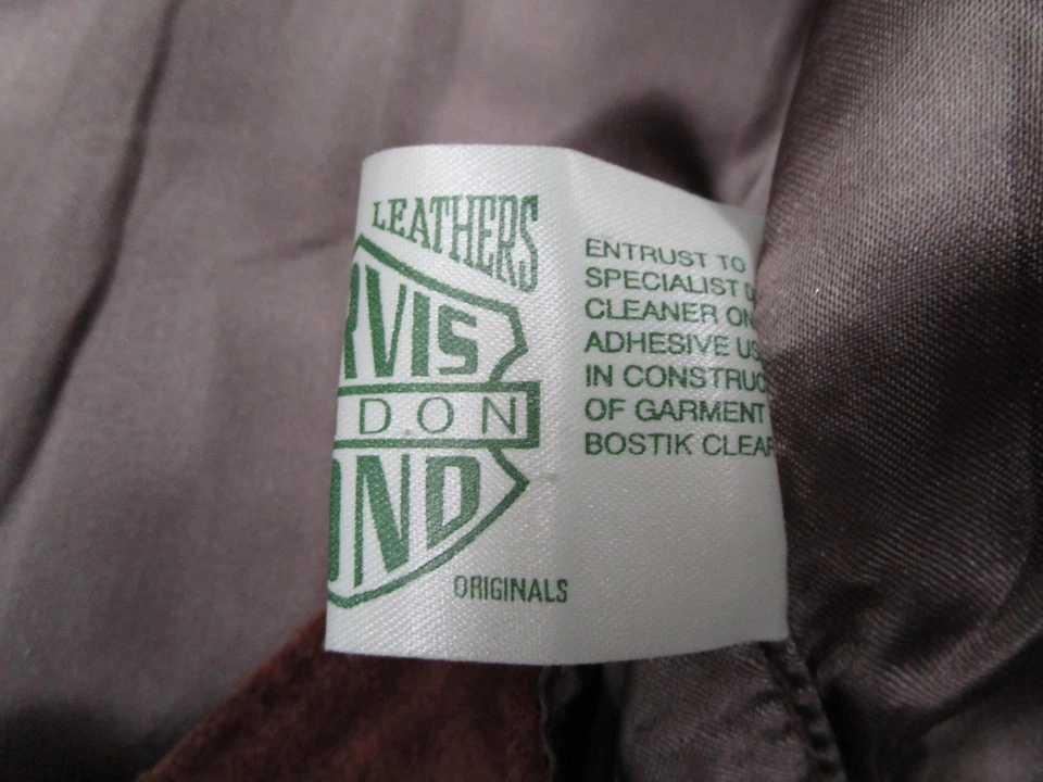 Chaleco de Cuero Jarvis Bond London Para Hombres Grande Marrón Gamuza Botón Chaleco Bolsillos Foto 4 de 4