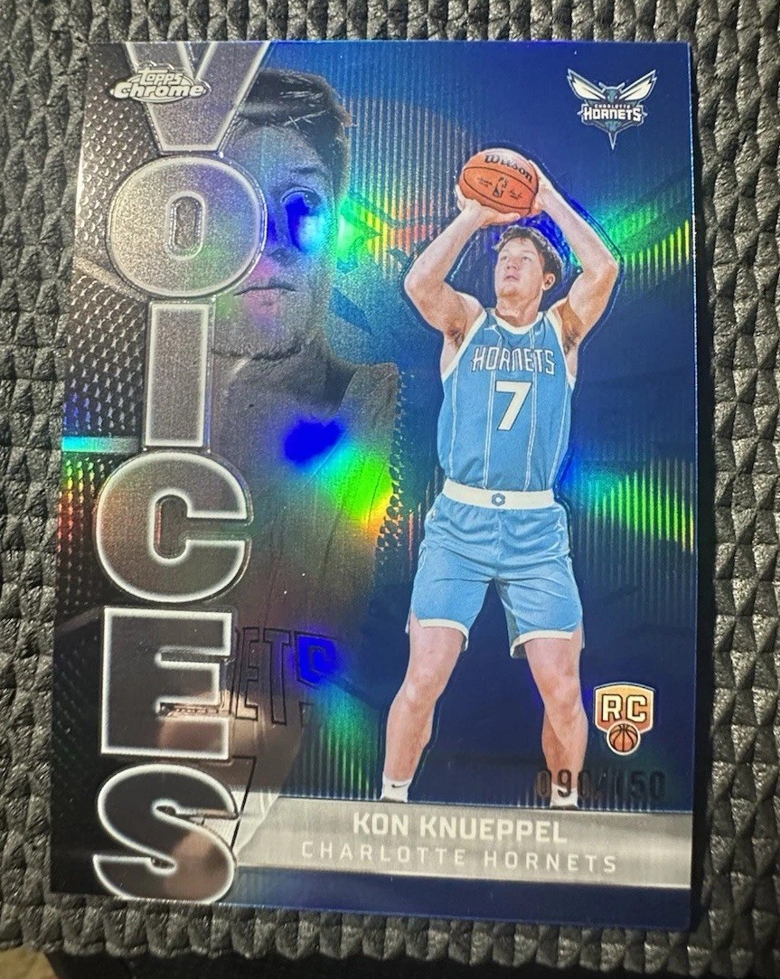 2025-26 Topps Chrome - Voices Kon Knueppel #VS-9 Blue Refractor /150 (RC)