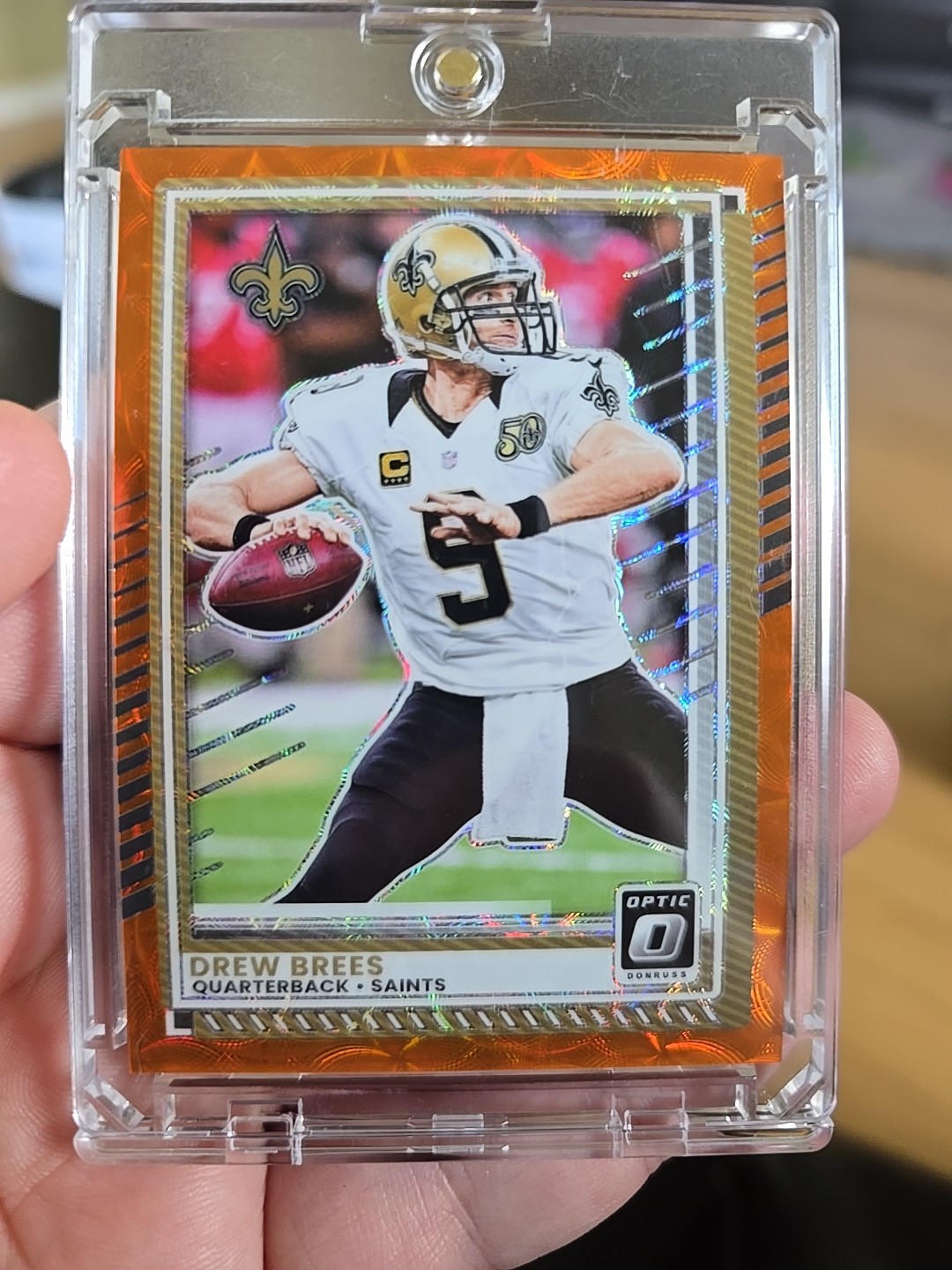 #190 Drew Brees 2025 Donruss Optic - Orange Scope #/79
