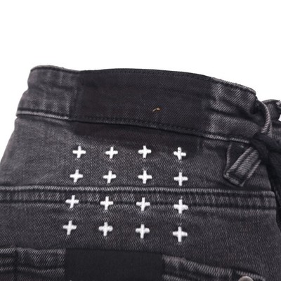 $240 Ksubi Van Winkle Chamber Black Zipped Skinny Jeans Mens Size
