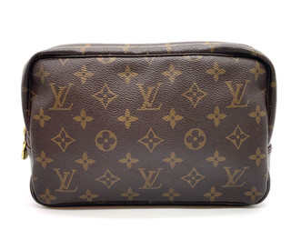 Auth Louis Vuitton Monogram Trousse Toilette 23 M47524 Clutch Bag i061482