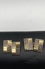 Sterling Silver Rectangular Two Tone Geometric Design Cuff Links 9.3 g — photo 1