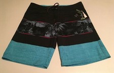 BURNSIDE SWIMWEAR Men's BOARD SHORTS SWIM TRUNKS Size - 38 BLUE/BLACK NWT