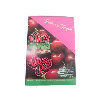 Juicy Jay s Wraps Cherry Pie Full Box 25/2ct Packs Sealed Fresh