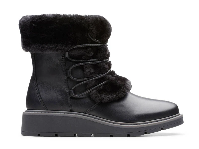 Edina Tall Knee High Boots da donna in pelle nera