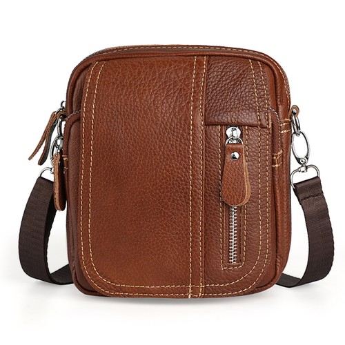 Hombres Pequeño Bandolera Bolso para Teléfono Cuero PU Cartera de Hombro Cartera Bolso de Bolsillo Regalo - Imagen 18 de 21