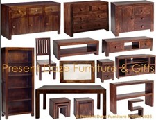 Tokyo Sideboard Bookcase Coffee Table & TV Unit in Solid Dark Mango Wood *Ex LT